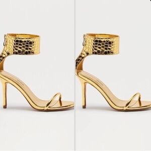 Fashion Nova Shiny Gold Heels